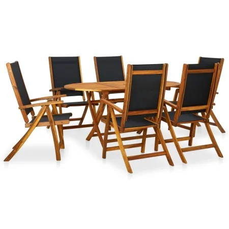 Set de comedor de jardín 7 piezas madera maciza de acacia de vidaXL, Conjuntos de jardín - Ref: Foro24-41748, Precio: 546,16 ...
