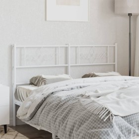 Cabecero de metal blanco 160 cm de , Cabeceros y pies de cama - Ref: Foro24-355351, Precio: 35,10 €, Descuento: %