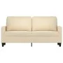 Sofá de 2 plazas de tela color crema 140 cm de , Sofás - Ref: Foro24-359165, Precio: 201,74 €, Descuento: %