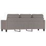 Sofá de 3 plazas de tela gris taupe 180 cm de , Sofás - Ref: Foro24-359178, Precio: 316,22 €, Descuento: %