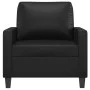 Sillón cuero sintético negro 60 cm de , Sofás - Ref: Foro24-359127, Precio: 139,04 €, Descuento: %