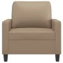 Sillón cuero sintético color capuchino 60 cm de , Sofás - Ref: Foro24-359131, Precio: 151,04 €, Descuento: %