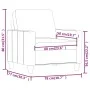 Sillón cuero sintético color capuchino 60 cm de , Sofás - Ref: Foro24-359131, Precio: 151,04 €, Descuento: %