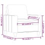 Sillón cuero sintético color capuchino 60 cm de , Sofás - Ref: Foro24-359131, Precio: 154,29 €, Descuento: %