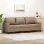 Sofá de 3 plazas de cuero sintético color capuchino 180 cm de , Sofás - Ref: Foro24-359146, Precio: 255,55 €, Descuento: %