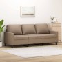 Sofá de 3 plazas de cuero sintético color capuchino 180 cm de , Sofás - Ref: Foro24-359146, Precio: 258,21 €, Descuento: %