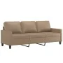 Sofá de 3 plazas de cuero sintético color capuchino 180 cm de , Sofás - Ref: Foro24-359146, Precio: 255,55 €, Descuento: %