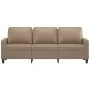Sofá de 3 plazas de cuero sintético color capuchino 180 cm de , Sofás - Ref: Foro24-359146, Precio: 255,55 €, Descuento: %