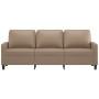 Sofá de 3 plazas de cuero sintético color capuchino 180 cm de , Sofás - Ref: Foro24-359146, Precio: 258,21 €, Descuento: %