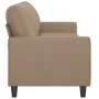 Sofá de 3 plazas de cuero sintético color capuchino 180 cm de , Sofás - Ref: Foro24-359146, Precio: 255,55 €, Descuento: %