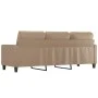 Sofá de 3 plazas de cuero sintético color capuchino 180 cm de , Sofás - Ref: Foro24-359146, Precio: 255,55 €, Descuento: %