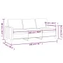 Sofá de 3 plazas de cuero sintético color capuchino 180 cm de , Sofás - Ref: Foro24-359146, Precio: 255,55 €, Descuento: %