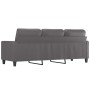 Sofá de 3 plazas de cuero sintético gris 180 cm de , Sofás - Ref: Foro24-359144, Precio: 270,35 €, Descuento: %