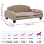 Cama para perros de cuero sintético color capuchino 70x45x30 cm en Camas para perros | Comprar online en Foru.es