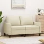 Sofá de 2 plazas de cuero sintético color crema 120 cm de , Sofás - Ref: Foro24-359133, Precio: 239,88 €, Descuento: %