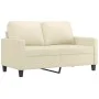 Sofá de 2 plazas de cuero sintético color crema 120 cm de , Sofás - Ref: Foro24-359133, Precio: 239,88 €, Descuento: %