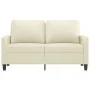 Sofá de 2 plazas de cuero sintético color crema 120 cm de , Sofás - Ref: Foro24-359133, Precio: 239,88 €, Descuento: %