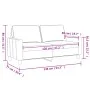Sofá de 2 plazas de cuero sintético color crema 120 cm de , Sofás - Ref: Foro24-359133, Precio: 239,88 €, Descuento: %