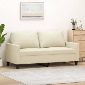 Sofá de 2 plazas de cuero sintético color crema 140 cm de , Sofás - Ref: Foro24-359138, Precio: 207,77 €, Descuento: %