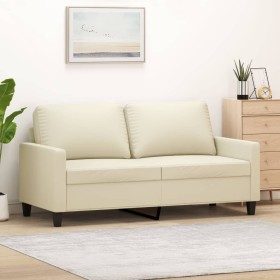 Sofá de 2 plazas de cuero sintético color crema 140 cm de , Sofás - Ref: Foro24-359138, Precio: 210,99 €, Descuento: %