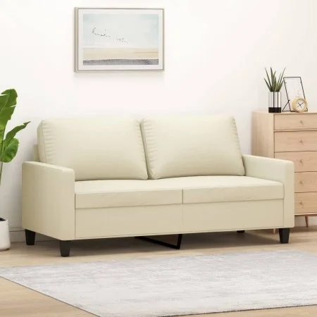 Sofá de 2 plazas de cuero sintético color crema 140 cm de , Sofás - Ref: Foro24-359138, Precio: 207,77 €, Descuento: %