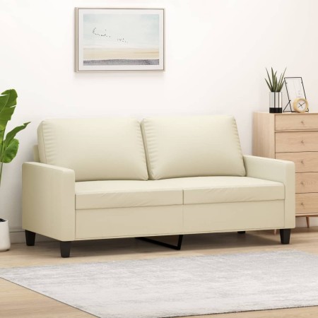 Sofá de 2 plazas de cuero sintético color crema 140 cm de , Sofás - Ref: Foro24-359138, Precio: 210,99 €, Descuento: %