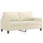 Sofá de 2 plazas de cuero sintético color crema 140 cm de , Sofás - Ref: Foro24-359138, Precio: 210,99 €, Descuento: %