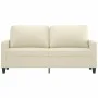 Sofá de 2 plazas de cuero sintético color crema 140 cm de , Sofás - Ref: Foro24-359138, Precio: 207,77 €, Descuento: %