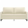 Sofá de 2 plazas de cuero sintético color crema 140 cm de , Sofás - Ref: Foro24-359138, Precio: 210,99 €, Descuento: %