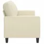 Sofá de 2 plazas de cuero sintético color crema 140 cm de , Sofás - Ref: Foro24-359138, Precio: 207,77 €, Descuento: %