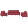 Juego de sofás con cojines 3 piezas cuero sintético rojo tinto de , Sofás - Ref: Foro24-3201401, Precio: 596,68 €, Descuento: %
