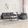 Zweiteiliges Sofaset mit grauen Kunstlederkissen. von , Sofas - Ref: Foro24-3201420, Preis: 470,02 €, Rabatt: %