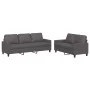 Zweiteiliges Sofaset mit grauen Kunstlederkissen. von , Sofas - Ref: Foro24-3201420, Preis: 470,02 €, Rabatt: %