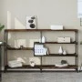 Mesa consola madera de ingeniería roble ahumado 160x32x95 cm de , Mesas auxiliares - Ref: Foro24-833957, Precio: 85,15 €, Des...