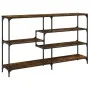 Mesa consola madera de ingeniería roble ahumado 160x32x95 cm de , Mesas auxiliares - Ref: Foro24-833957, Precio: 85,15 €, Des...