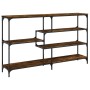Mesa consola madera de ingeniería roble ahumado 160x32x95 cm de , Mesas auxiliares - Ref: Foro24-833957, Precio: 86,21 €, Des...