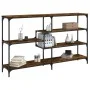 Mesa consola madera de ingeniería roble ahumado 160x32x95 cm de , Mesas auxiliares - Ref: Foro24-833957, Precio: 85,15 €, Des...