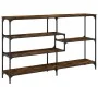 Mesa consola madera de ingeniería roble ahumado 160x32x95 cm de , Mesas auxiliares - Ref: Foro24-833957, Precio: 85,15 €, Des...