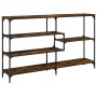 Mesa consola madera de ingeniería roble ahumado 160x32x95 cm de , Mesas auxiliares - Ref: Foro24-833957, Precio: 86,21 €, Des...