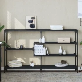 Mesa consola madera de ingeniería negra 160x32x95 cm by , Side tables - Ref: Foro24-833955, Price: 91,91 €, Discount: %