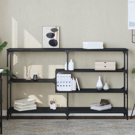 Mesa consola madera de ingeniería negra 160x32x95 cm de , Mesas auxiliares - Ref: Foro24-833955, Precio: 92,65 €, Descuento: %