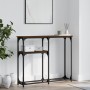 Mesa consola madera de ingeniería marrón roble 90x22,5x75 cm de , Mesas auxiliares - Ref: Foro24-834094, Precio: 42,58 €, Des...