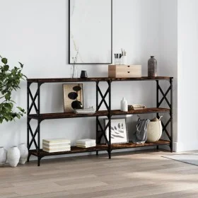 Konsole aus geräucherter Eichen-Ingenieurholz 200x28x80,5 cm. von , Seitentische - Ref: Foro24-835431, Preis: 69,84 €, Rabatt: %