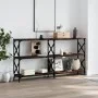 Konsole aus geräucherter Eichen-Ingenieurholz 200x28x80,5 cm. von , Seitentische - Ref: Foro24-835431, Preis: 69,84 €, Rabatt: %
