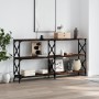 Mesa consola madera de ingeniería roble ahumado 200x28x80,5 cm de , Mesas auxiliares - Ref: Foro24-835431, Precio: 70,48 €, D...
