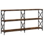 Mesa consola madera de ingeniería roble ahumado 200x28x80,5 cm de , Mesas auxiliares - Ref: Foro24-835431, Precio: 70,48 €, D...