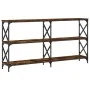 Konsole aus geräucherter Eichen-Ingenieurholz 200x28x80,5 cm. von , Seitentische - Ref: Foro24-835431, Preis: 69,84 €, Rabatt: %