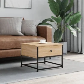 Mesa de centro madera de ingeniería roble Sonoma 51x51x40 cm de , Mesas de centro - Ref: Foro24-833976, Precio: 38,21 €, Desc...