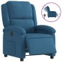 Sillón reclinable eléctrico terciopelo azul en Sillones | Comprar online en Foru.es