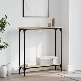 Mesa consola madera de ingeniería roble Sonoma 75x22,5x75 cm de , Mesas auxiliares - Ref: Foro24-834021, Precio: 41,87 €, Des...